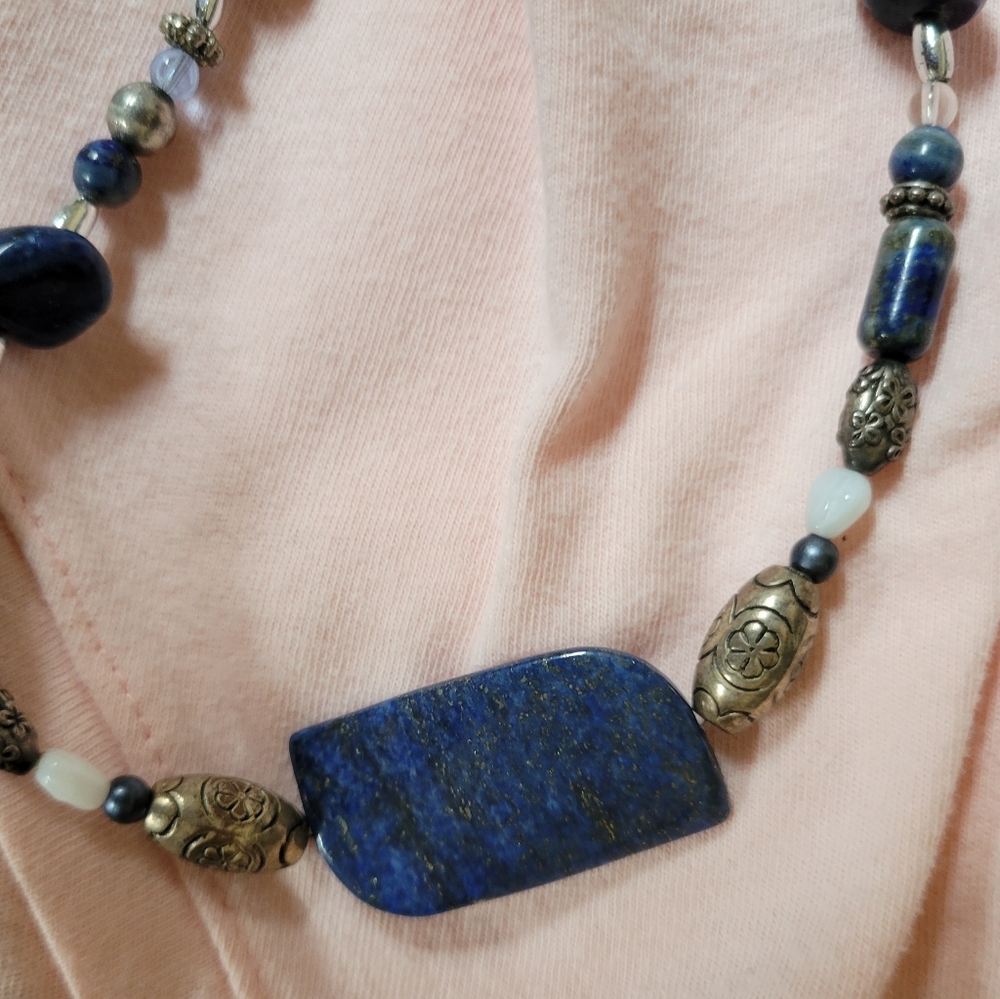 Vintage lapis and sodalite necklace